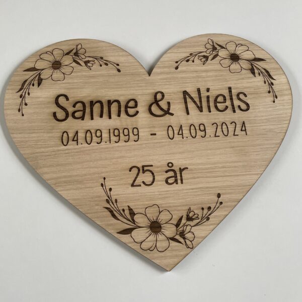 Hjerteformet Æresportskilt - Type 1