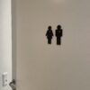 Toilet Skilt med Hjerte - Sort