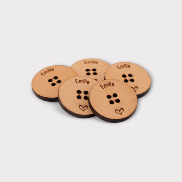 Læder Knap - Ø22 mm