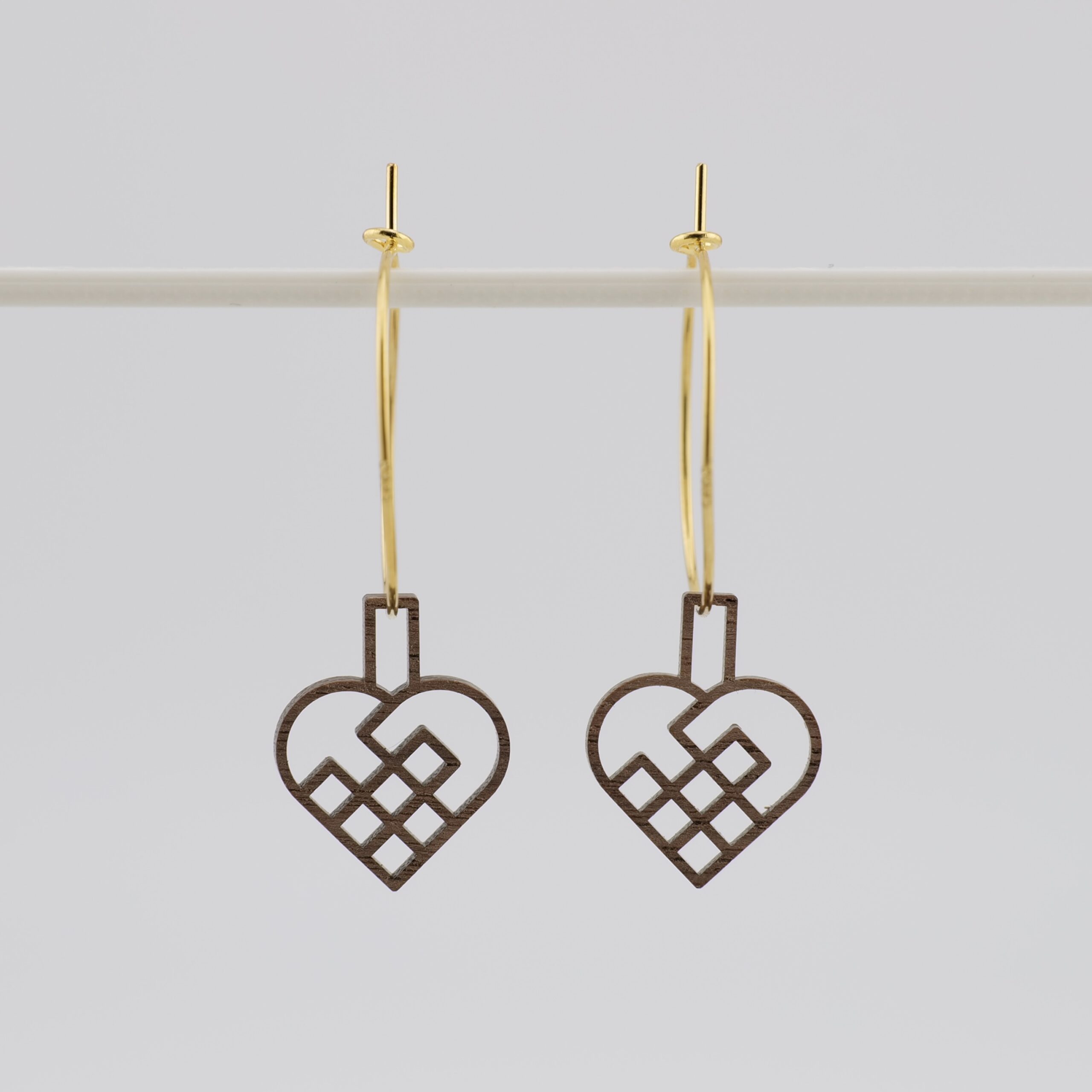 Creol Øreringe - Julehjerter