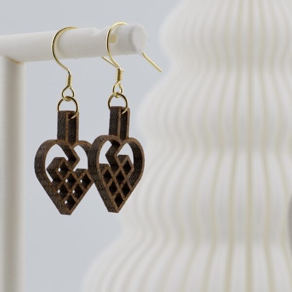 Krog Øreringe - Julehjerter