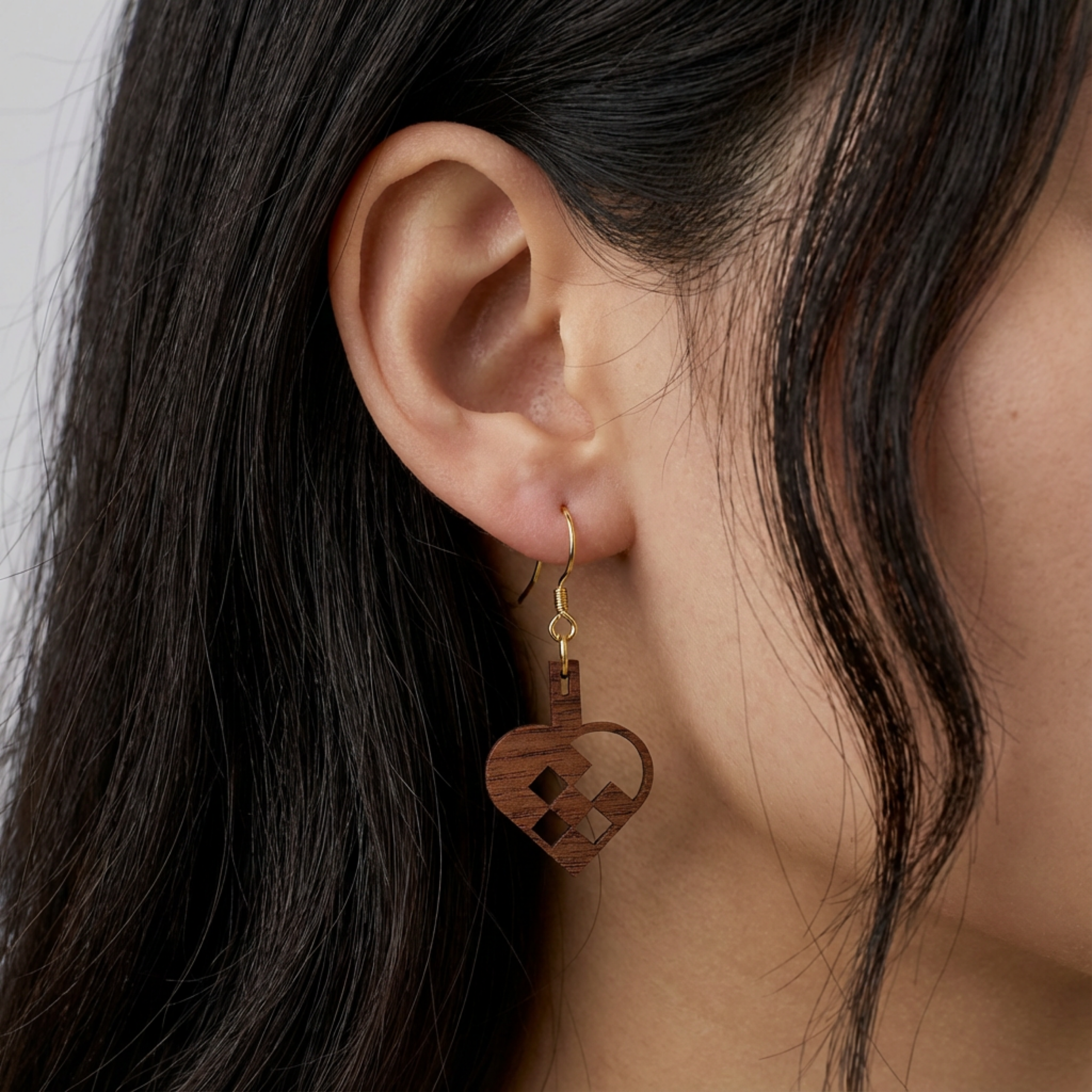 Krog Øreringe - Julehjerter Klassisk