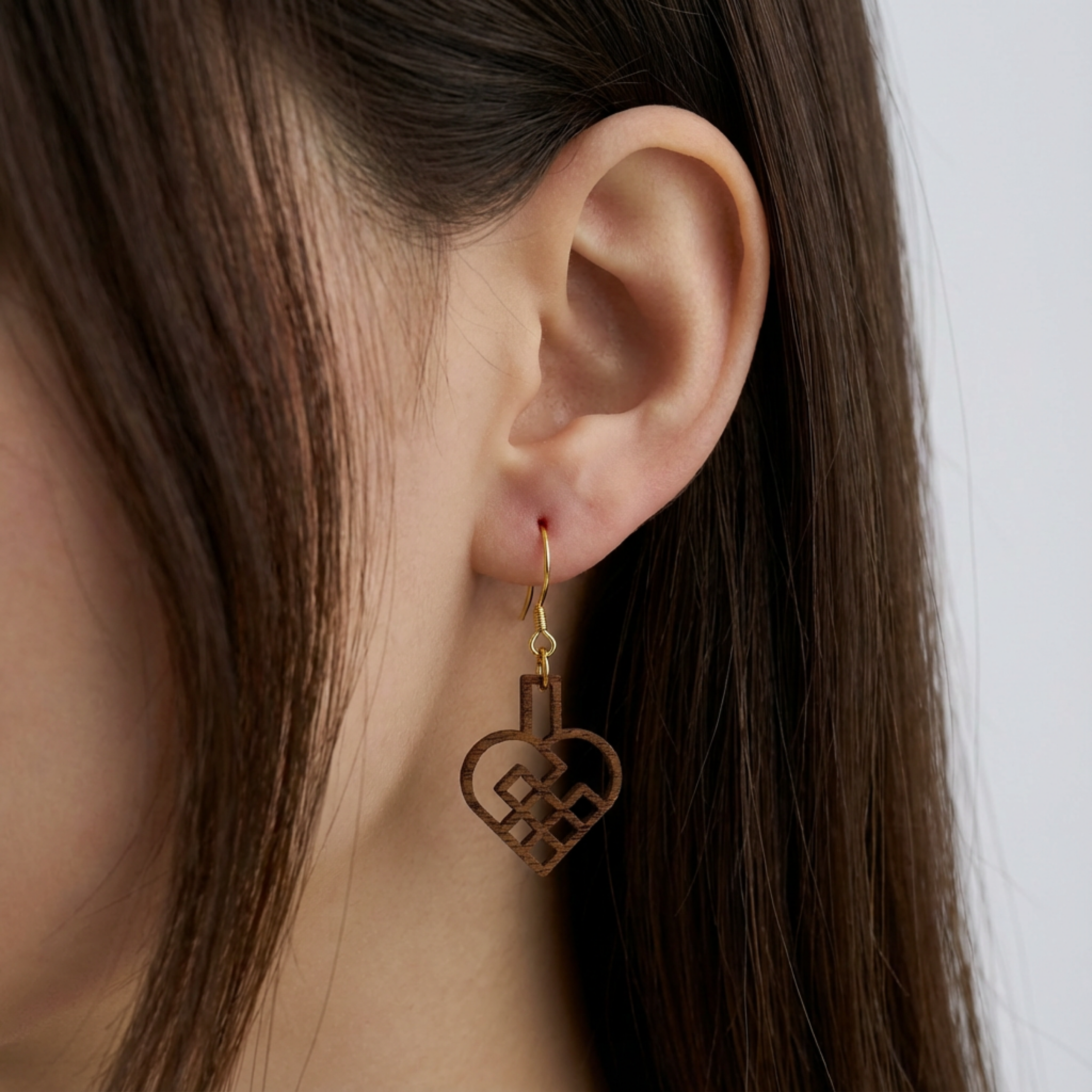 Krog Øreringe - Julehjerter