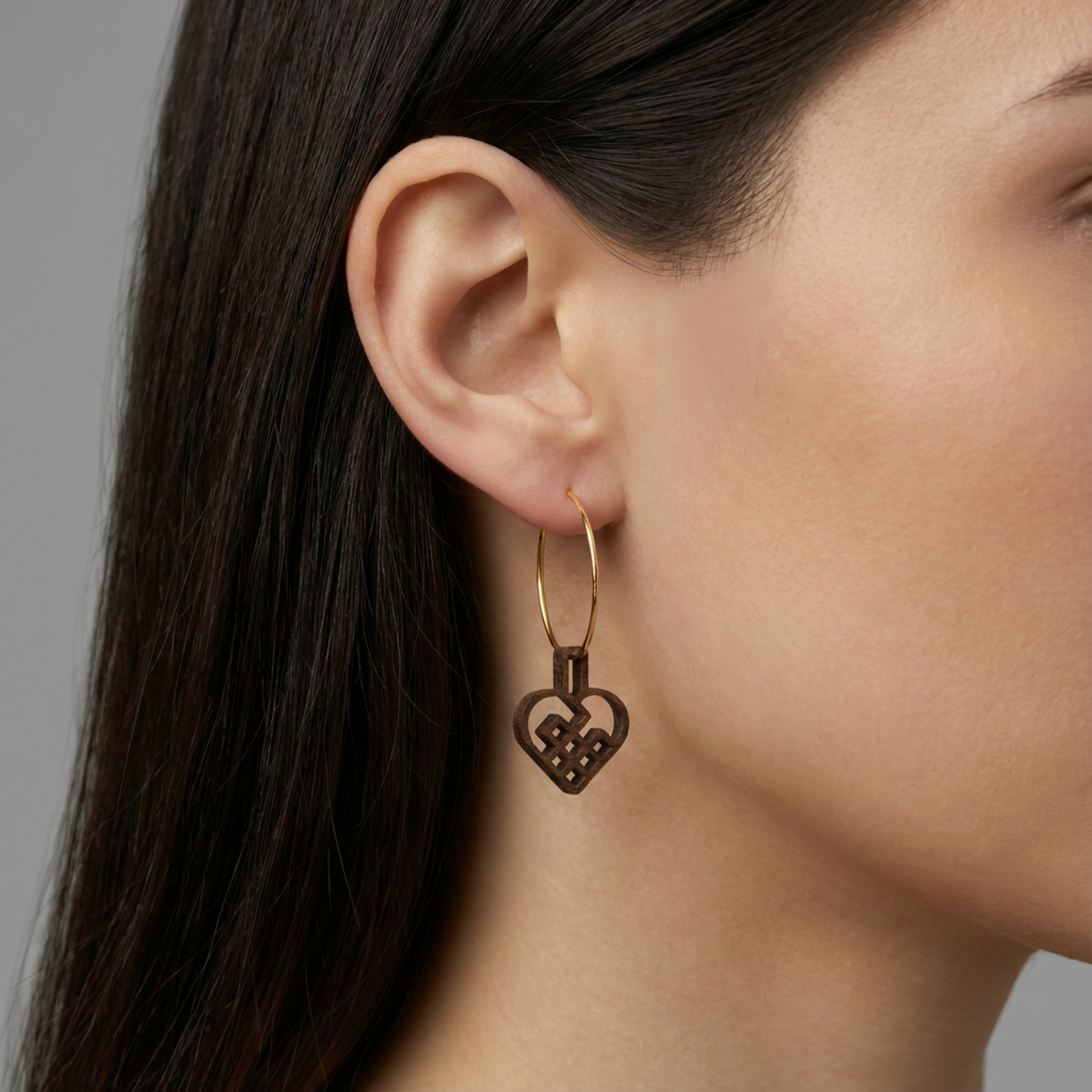 Creol Øreringe - Julehjerter