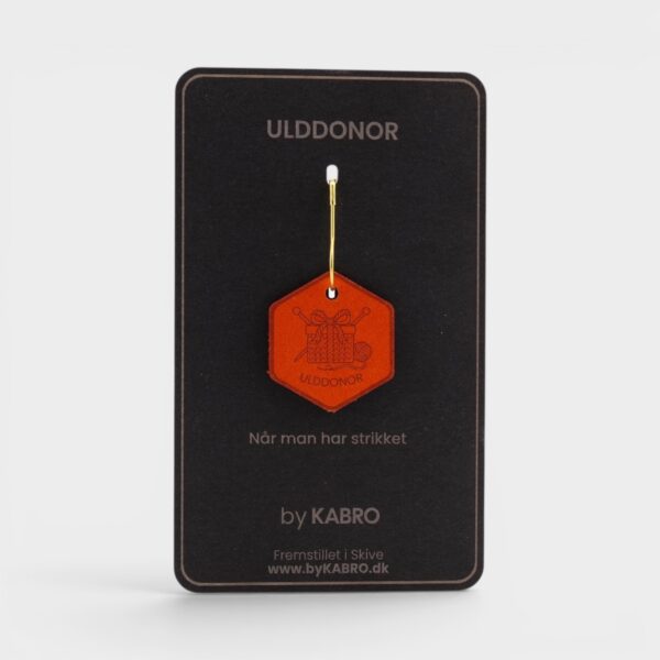 Uld-Donoren - kortets forside Forsiden af kortet til strikkemærket Uld-Donoren fra by KABRO