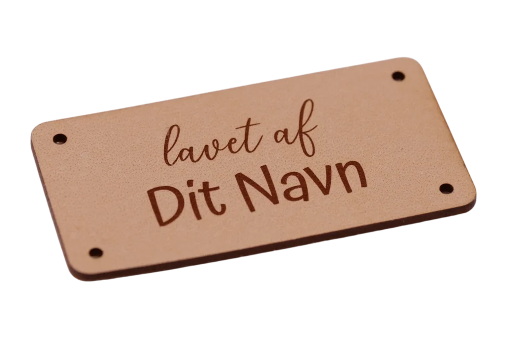 Personlig Lavet af Dit Navn læderlabel