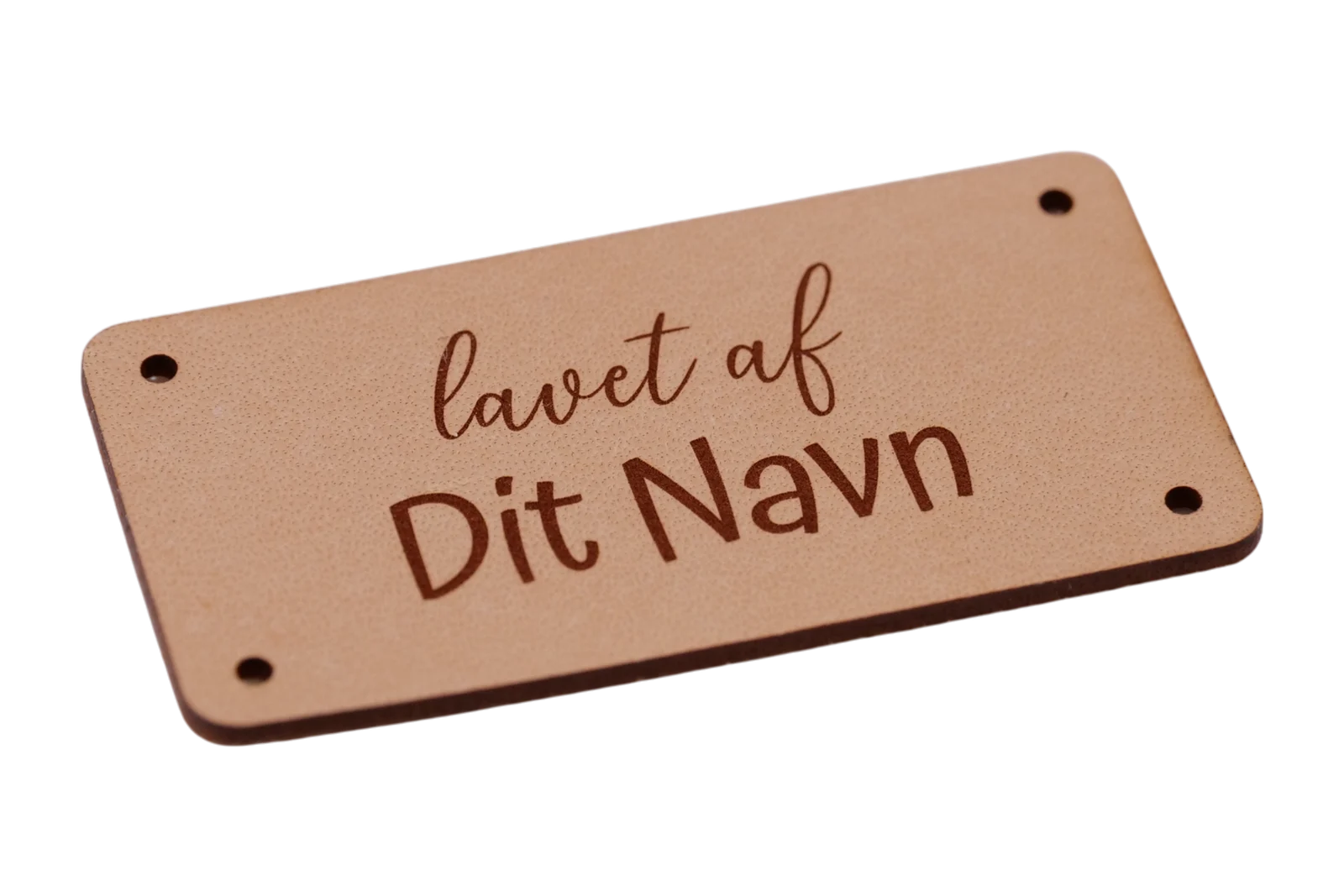 Personlig Lavet af Dit Navn læderlabel