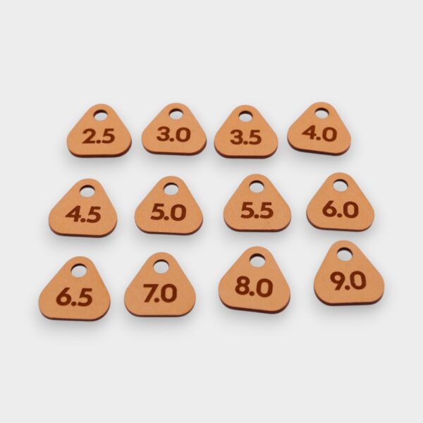 Pinde ID lædermarkører med pindestørrelser fra 2,5 mm til 9,0 mm